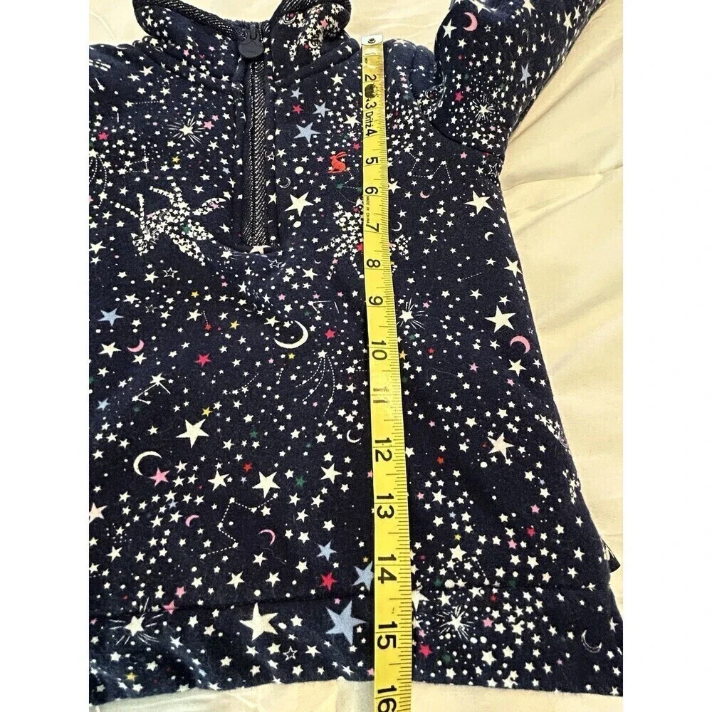 Joules Girl’s Blue Zip Pullover Fleece Sweatshirt Size 4